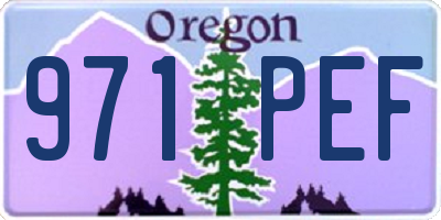 OR license plate 971PEF