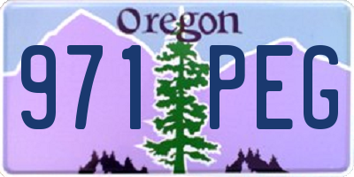 OR license plate 971PEG