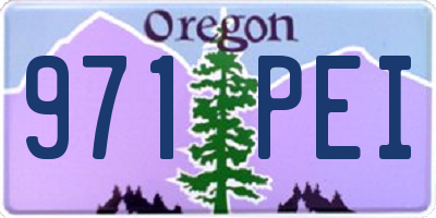 OR license plate 971PEI