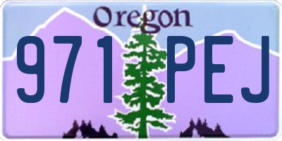 OR license plate 971PEJ