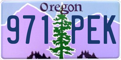 OR license plate 971PEK
