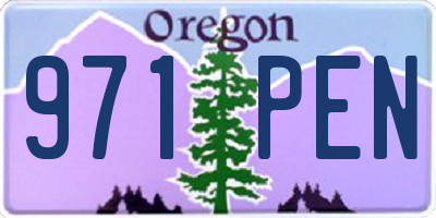 OR license plate 971PEN
