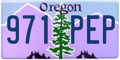 OR license plate 971PEP