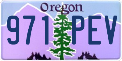OR license plate 971PEV