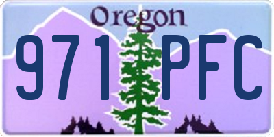 OR license plate 971PFC