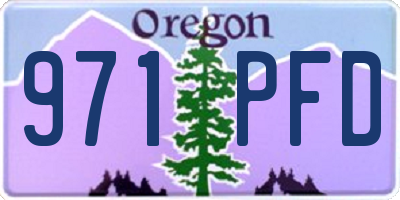 OR license plate 971PFD