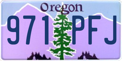 OR license plate 971PFJ