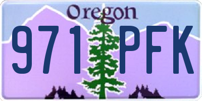 OR license plate 971PFK