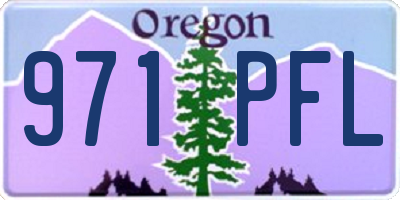 OR license plate 971PFL
