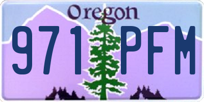 OR license plate 971PFM