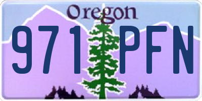 OR license plate 971PFN