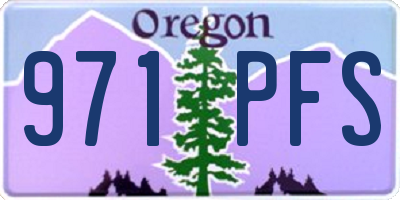 OR license plate 971PFS