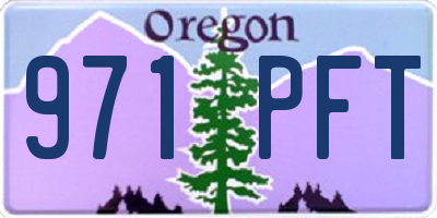 OR license plate 971PFT