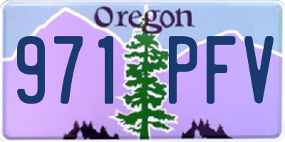 OR license plate 971PFV