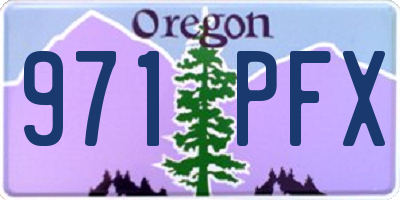 OR license plate 971PFX