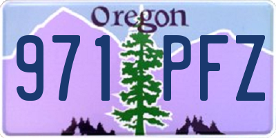 OR license plate 971PFZ