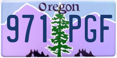 OR license plate 971PGF