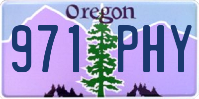 OR license plate 971PHY