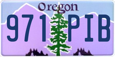 OR license plate 971PIB