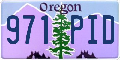 OR license plate 971PID