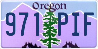 OR license plate 971PIF