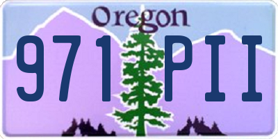 OR license plate 971PII