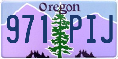 OR license plate 971PIJ