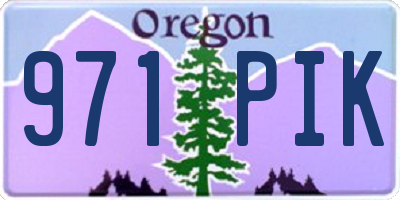 OR license plate 971PIK