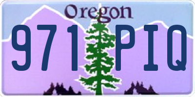 OR license plate 971PIQ