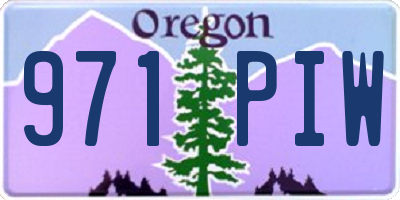OR license plate 971PIW