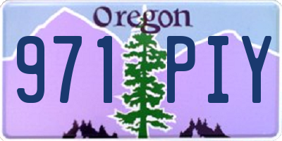 OR license plate 971PIY