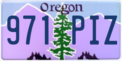 OR license plate 971PIZ
