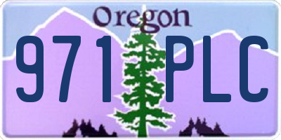 OR license plate 971PLC