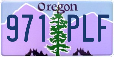 OR license plate 971PLF
