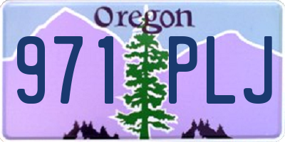OR license plate 971PLJ