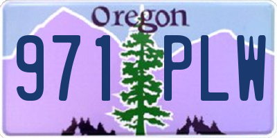 OR license plate 971PLW