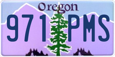 OR license plate 971PMS