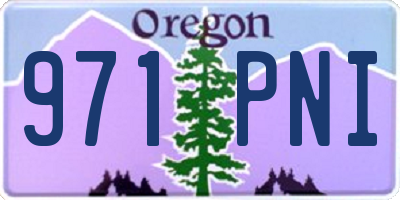 OR license plate 971PNI