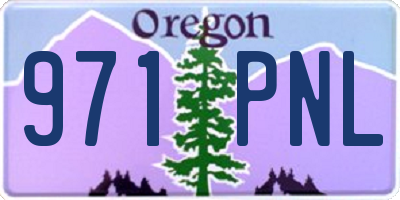 OR license plate 971PNL