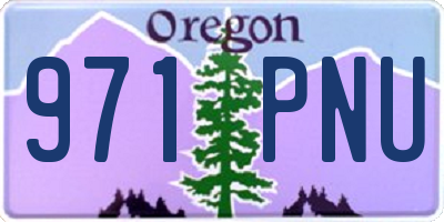 OR license plate 971PNU