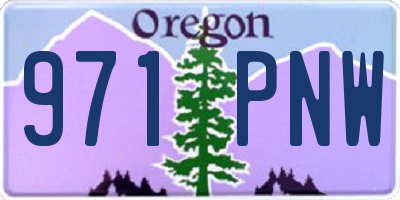 OR license plate 971PNW