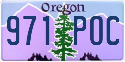 OR license plate 971POC