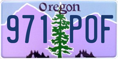 OR license plate 971POF