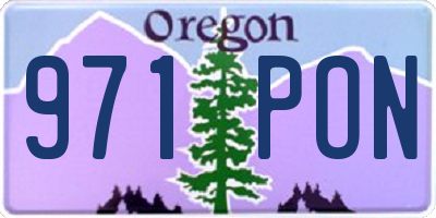 OR license plate 971PON