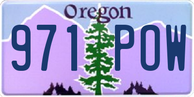 OR license plate 971POW