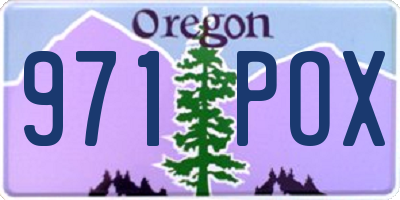 OR license plate 971POX