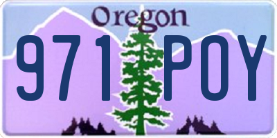OR license plate 971POY