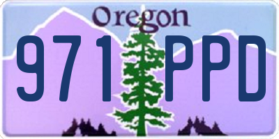 OR license plate 971PPD