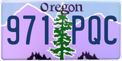 OR license plate 971PQC