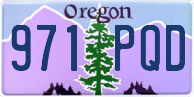 OR license plate 971PQD